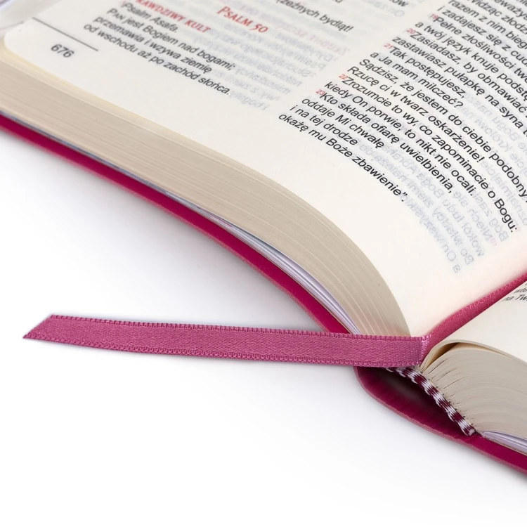 Biblia dla kobiet - paginator, malinowa