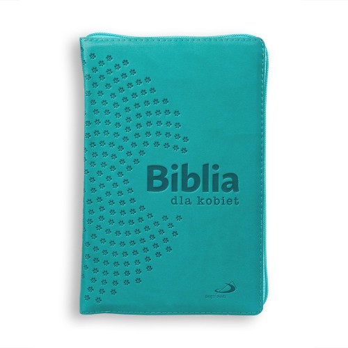 biblia-dla-kobiet-turkusowa-suwak-paginatory-zlocone-brzegi