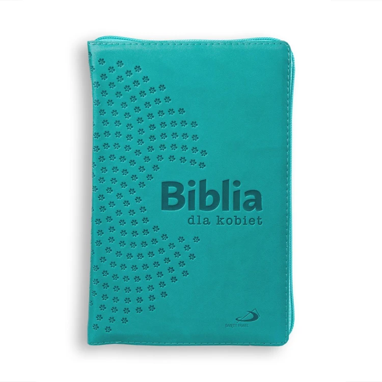 biblia-dla-kobiet-turkusowa-suwak-paginatory-zlocone-brzegi