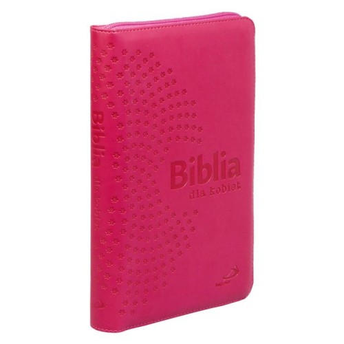 Biblia dla kobiet malinowa z suwakiem – widok okładki