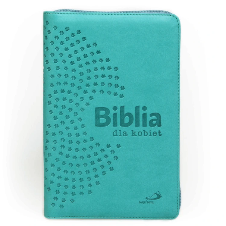 Biblia dla kobiet turkusowa – okładka widziana od przodu