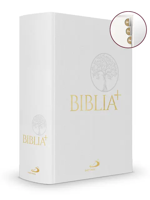 Biblia Plus biała z paginatorami – okładka i oznaczenia ksiąg
