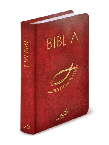 Biblia z rybką bordowa – oprawa balacron