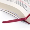 Biblia z rybką – zbliżenie stron i bordowej zakładki