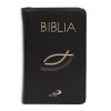 Czarna Biblia z rybką – przednia okładka z symbolem ryby