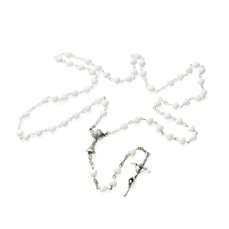 Różaniec białe serca. Do Pierwszej Komunii Świętej