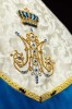 Monogram maryjny na kapie ecru