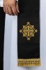 Czarna stuła aksamitna ze złotym krzyżem – zdjęcie 2