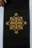 Czarna stuła aksamitna ze złotym krzyżem – zdjęcie 5
