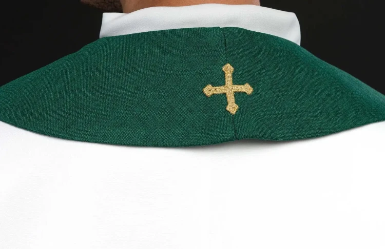 Zielona stuła aksamitna z monogramem IHS – zdjęcie 6