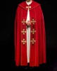 Czerwona kapa liturgiczna ze złotymi krzyżami – detal 6