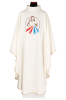 Satynowy ornat ecru z Jezusem Miłosiernym – widok główny