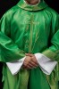 Ornat zielony z haftem kłosów zboża i krzyża – zdjęcie 1