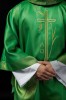 Ornat zielony z haftem kłosów zboża i krzyża – zdjęcie 5