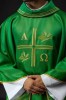 Ornat zielony Alfa i Omega, kłosy zboża i krzyż – zdjęcie 3