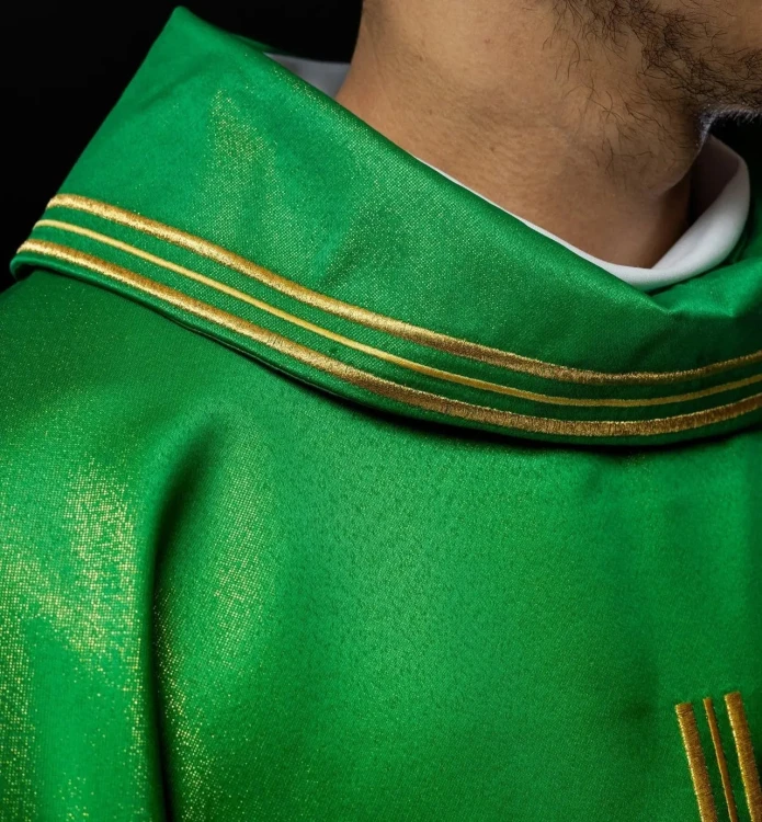 Ornat zielony Alfa i Omega, kłosy zboża i krzyż – zdjęcie 5