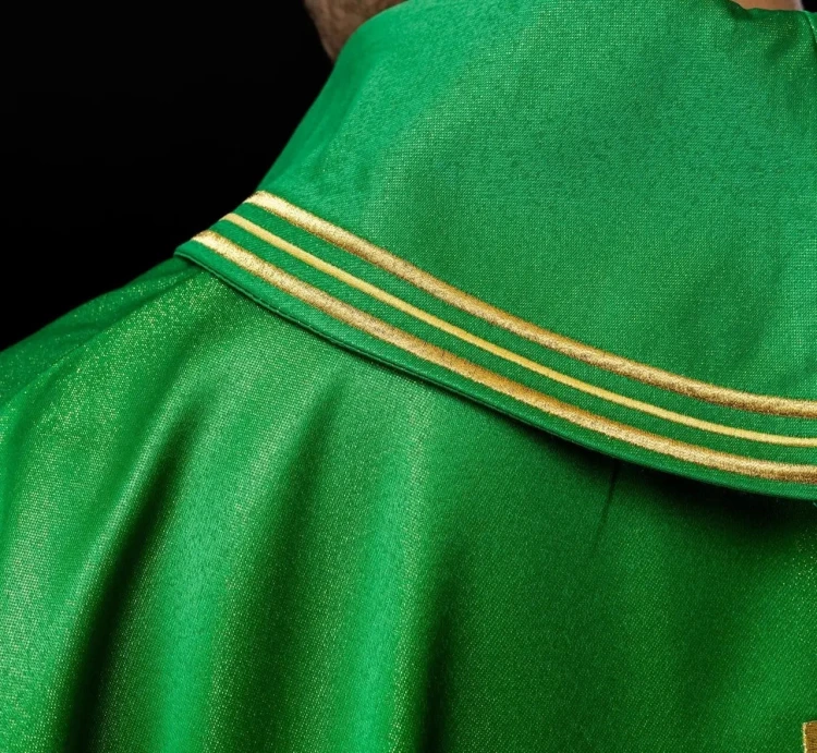 Ornat zielony Alfa i Omega, kłosy zboża i krzyż – zdjęcie 6