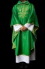 Ornat zielony Alfa i Omega, kłosy zboża i krzyż – zdjęcie 9