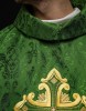 Ornat zielony z krzyżem na wzorzystej tkaninie – zdjęcie 9