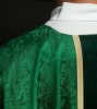 Ornat zielony żakardowy z haftowanym pasem i krzyżem – zdjęcie 6