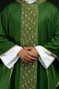 Ornat zielony z haftowanym pasem i motywem krzyży – zdjęcie 1