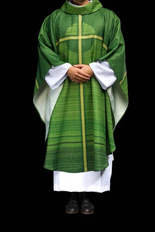 Ornat zielony z nadrukiem krzyża – zdjęcie 9