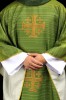 Ornat zielony z nadrukiem krzyża jerozolimskiego – zdjęcie 1
