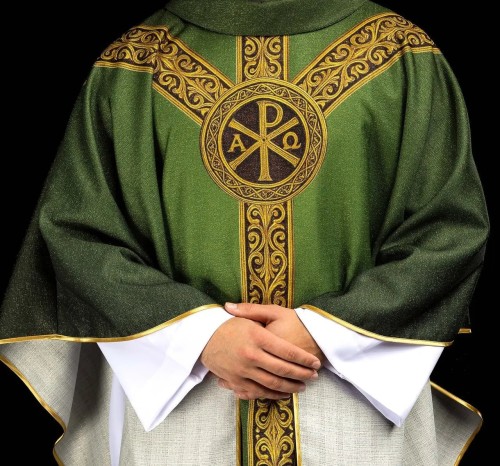 Ornat zielony z nadrukiem PAX – zdjęcie 1