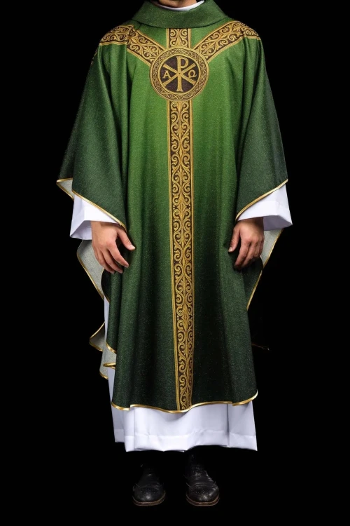 Ornat zielony z nadrukiem PAX – zdjęcie 2