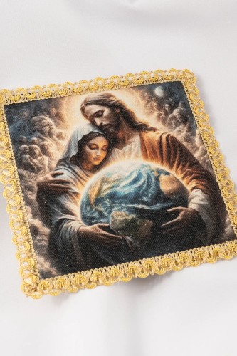 Palka kielichowa biała z motywem maryjnym – zdjęcie 2