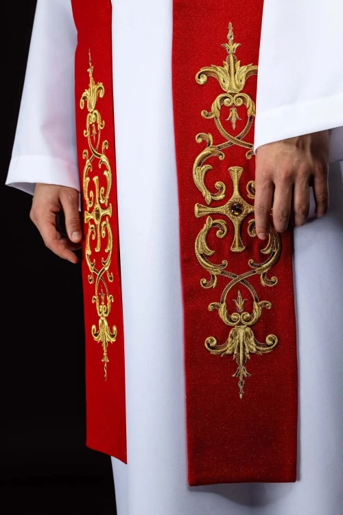 Stuła czerwona ze św. Piotrem i św. Pawłem – zdjęcie 6