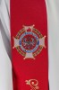 Stuła kapłańska czerwona ze św. Florianem – zdjęcie 3