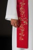 Stuła kapłańska czerwona ze św. Florianem – zdjęcie 5