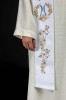 Stuła kapłańska biała z haftem maryjnym – detal 3