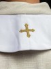 Stuła kapłańska biała z haftem maryjnym – detal 4