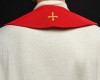 Stuła kapłańska czerwona z haftem krzyża – detal 4