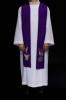 Stuła kapłańska fioletowa z haftem eucharystycznym