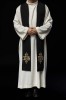 Stuła liturgiczna czarna z haftem IHS