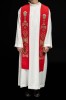 Stuła liturgiczna czerwona z haftem IHS
