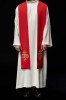 Stuła liturgiczna czerwona z haftem IHS