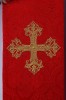 Stuła liturgiczna czerwona z haftem krzyża – detal 5