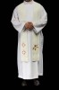 Stuła liturgiczna ecru z haftem Baranka Paschalnego