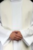 Stuła liturgiczna ecru z haftem Baranka Paschalnego – detal 5