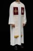 Stuła liturgiczna ecru z haftem Baranka Paschalnego – detal 7