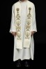 Stuła liturgiczna ecru z haftem IHS