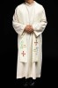 Stuła liturgiczna ecru z haftem krzyża – detal 6