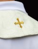 Stuła liturgiczna ecru z haftem krzyża – detal 6