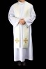 Stuła liturgiczna ecru z haftem krzyża – detal 7