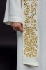 Stuła liturgiczna ecru z haftem maryjnym – detal 5