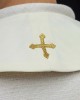 Stuła liturgiczna ecru z haftem maryjnym – detal 6